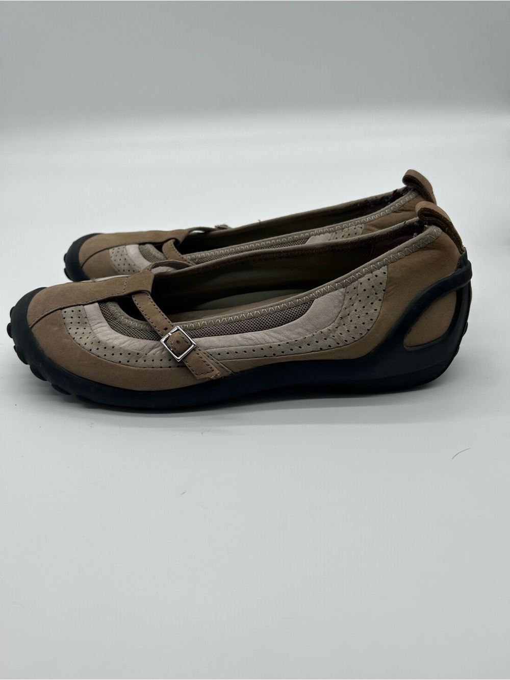 Clark’s Privo Brown Leather And Mesh Slip-On Mary Jane Flats size 8 - Picture 3 of 8